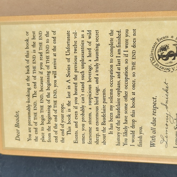 LOT OF 4 LEMONY SNICKET BOOKS 1 HARDBACK - Picture 7 of 10